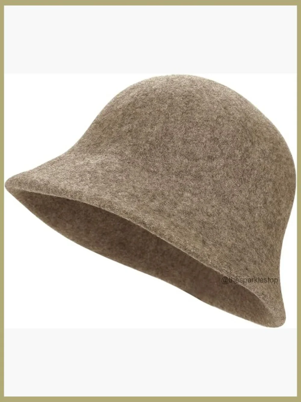 Faux Wool Felt Cloche Bucket Hat Adjustable Winter Warm Fedora